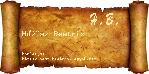 Hász Beatrix névjegykártya