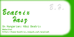 beatrix hasz business card